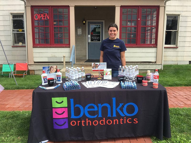 Community Involvement Table at Benko Orthodontics